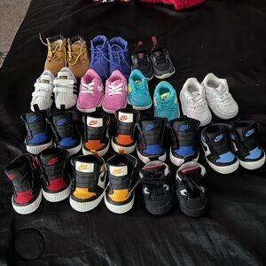 Nike Kids' Sneakers in Black, Blue, and Orange